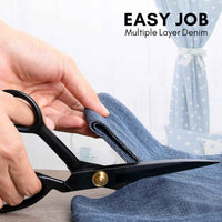 Fabric Scissors, Heavy Duty 8 inch Sewing Scissors for Leather Tailor,Tailoring Shears for Home Office Craft Black
