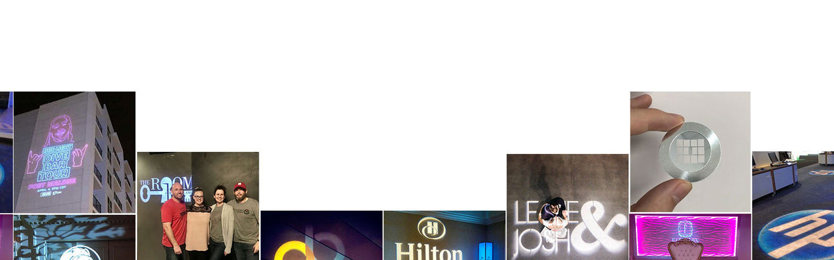 custom gobo projector logo light event party advertising