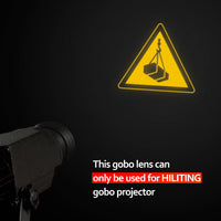 Projector GOBO Lens | Safety Sign Patterns | GOBO Glass Films