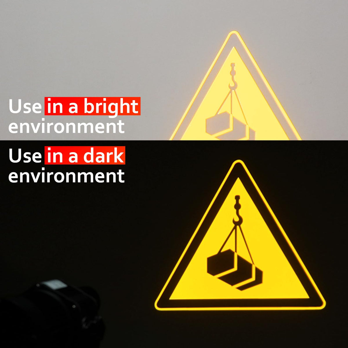 Projector GOBO Lens | Safety Sign Patterns | GOBO Glass Films