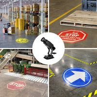 Indoor 30W Static Gobo Projector with Glass Gobo- Caution Forklift Traffic Sign