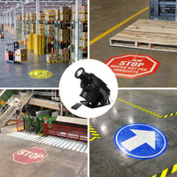 Outdoor 40W Rotating Gobo Projector with Glass Gobo- Caution Forklift Traffic Sign