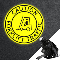Outdoor 40W Rotating Gobo Projector with Glass Gobo- Caution Forklift Traffic Sign