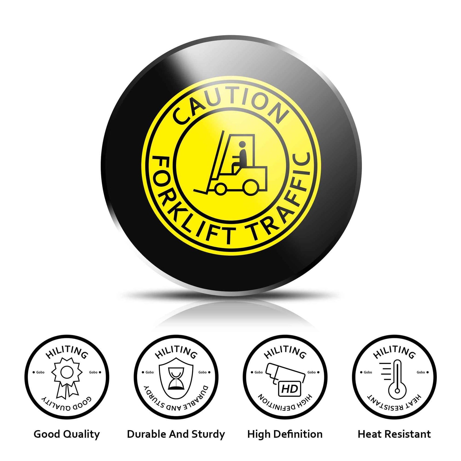 Indoor 15W Static Gobo Projector with Glass Gobo- Caution Forklift Traffic Sign