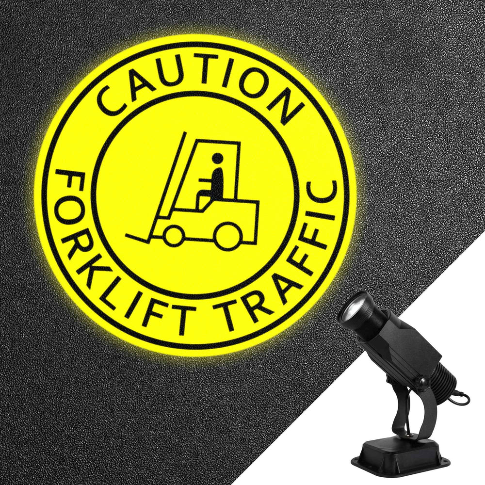 Indoor 15W Static Gobo Projector with Glass Gobo- Caution Forklift Traffic Sign