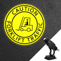 Indoor 15W Static Gobo Projector with Glass Gobo- Caution Forklift Traffic Sign