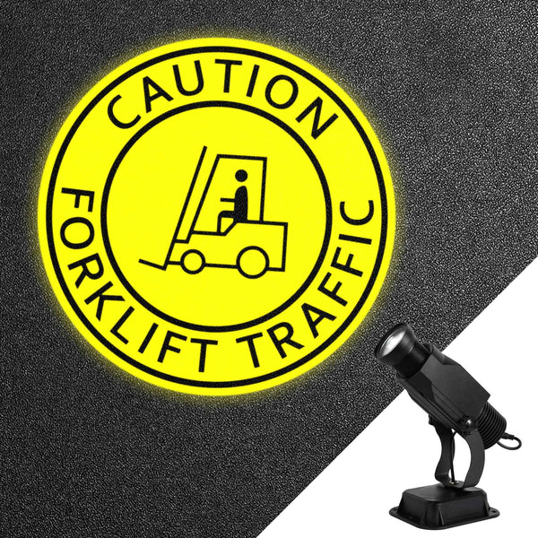 Indoor 15W Static Gobo Projector with Glass Gobo- Caution Forklift Traffic Sign