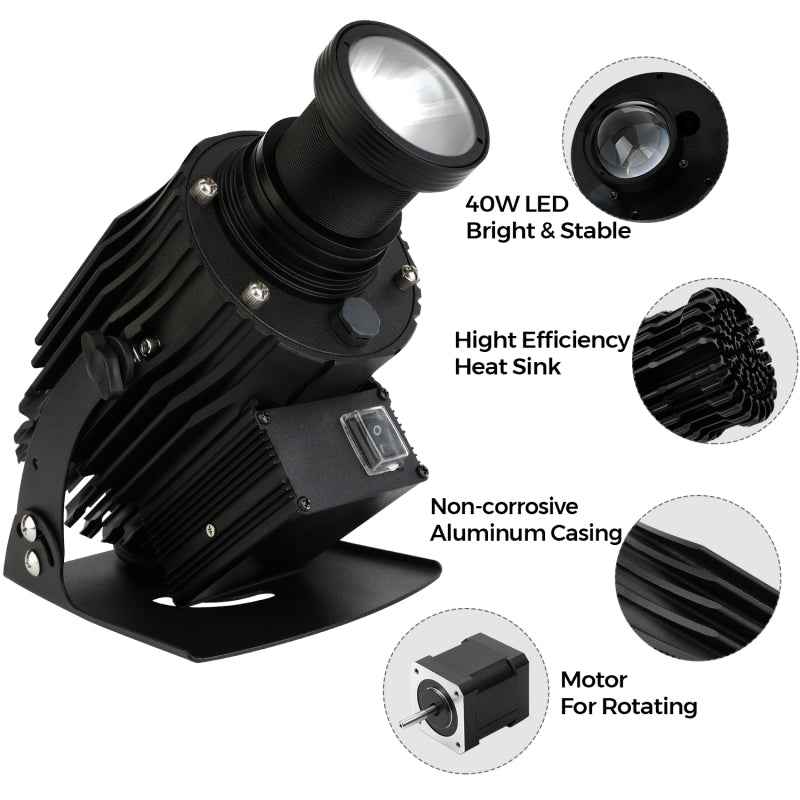 Outdoor 80W Rotating Gobo Projector