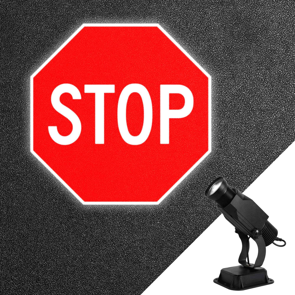 Indoor 15W Static Gobo Projector with Glass Gobo- Stop Sign